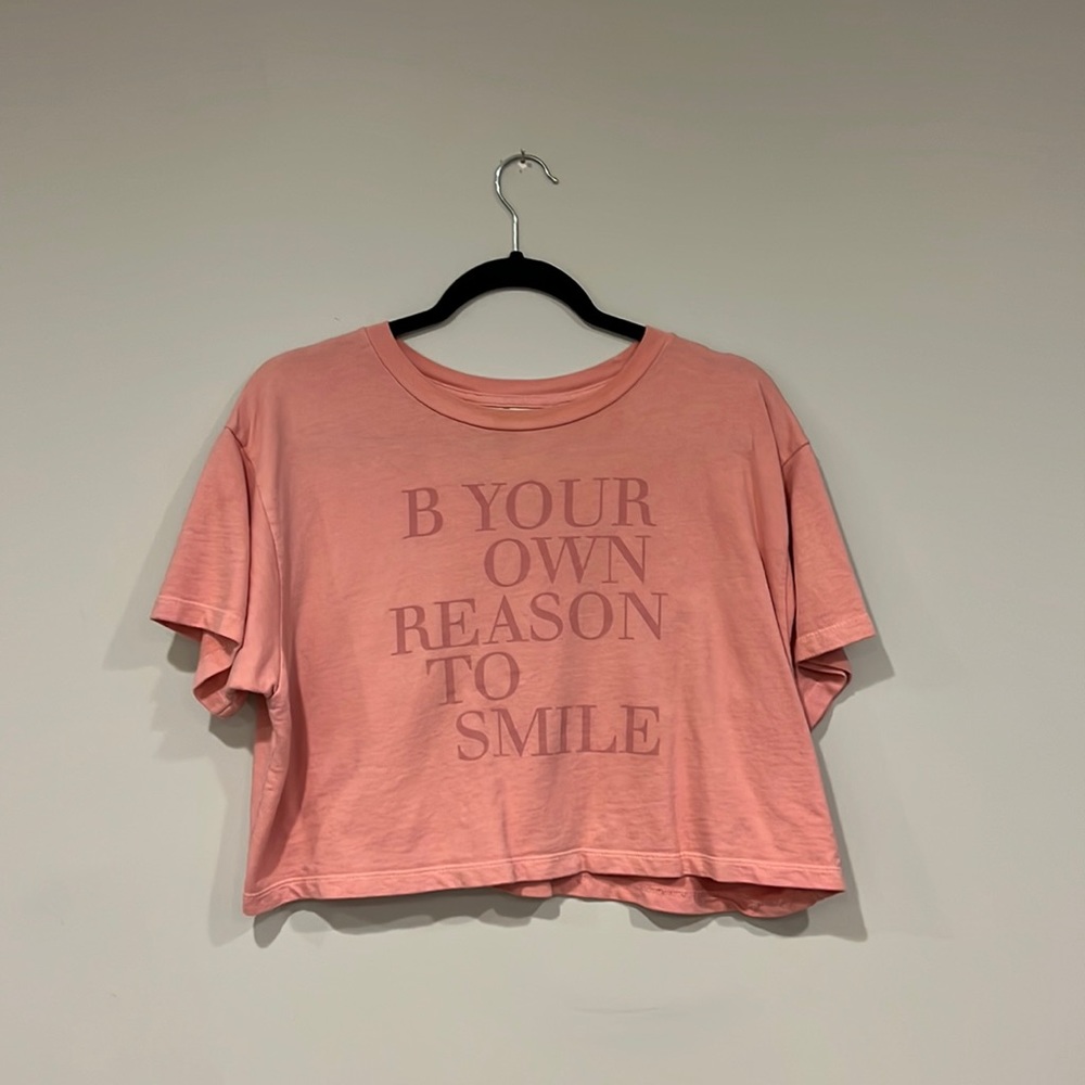 Pink cropped top